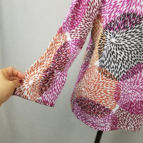 Cable & Gauge Top Blouse Size L Boho Long Sleeved - Picture 6 of 9